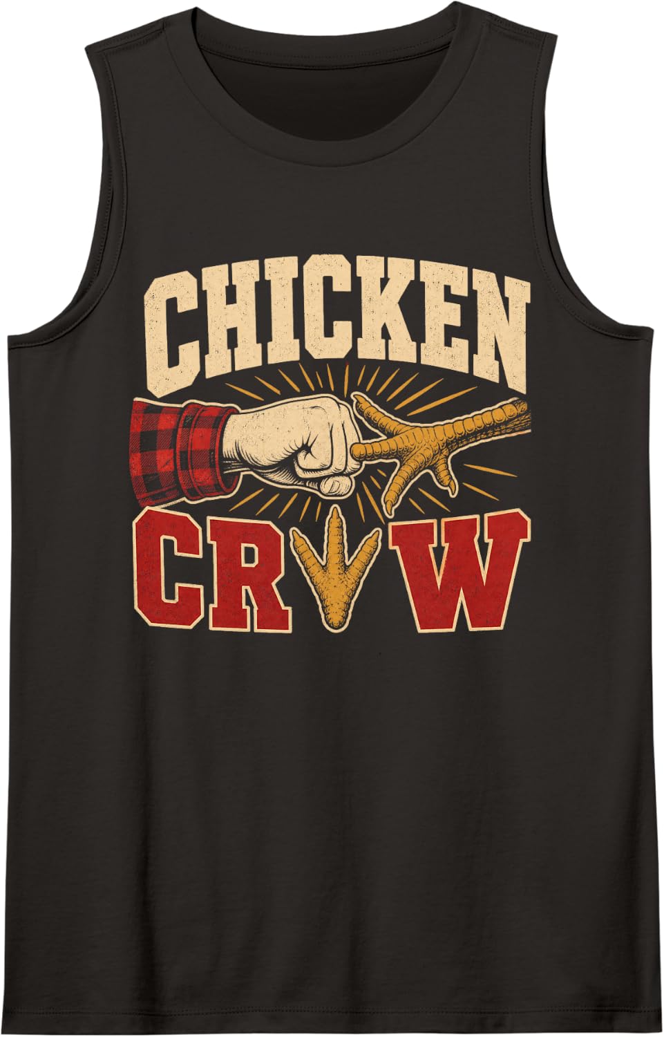 Chicken Crew Backyard Poultry Sleeveless Tank Top - Black