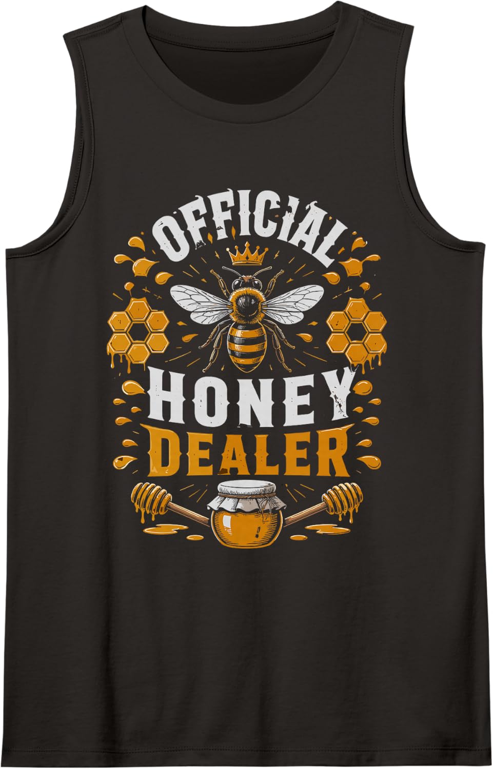 Honey Dealer Beekeeping Honeycomb Bees Beekeeper Sleeveless Tank Top - Black