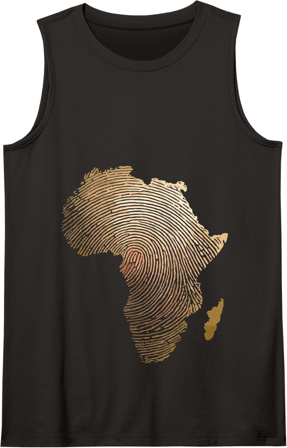 African Roots Art for Men Women Afrocentric African Map Tank Top - Black