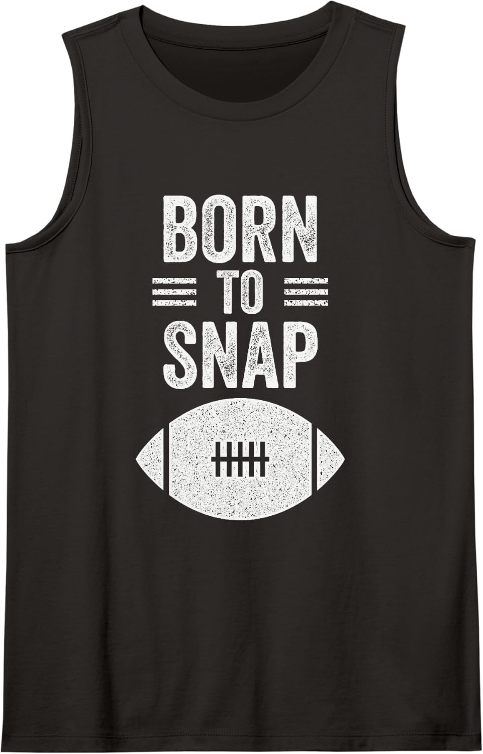 Born to Snap Funny Football Center Lineman Tank Top - Black