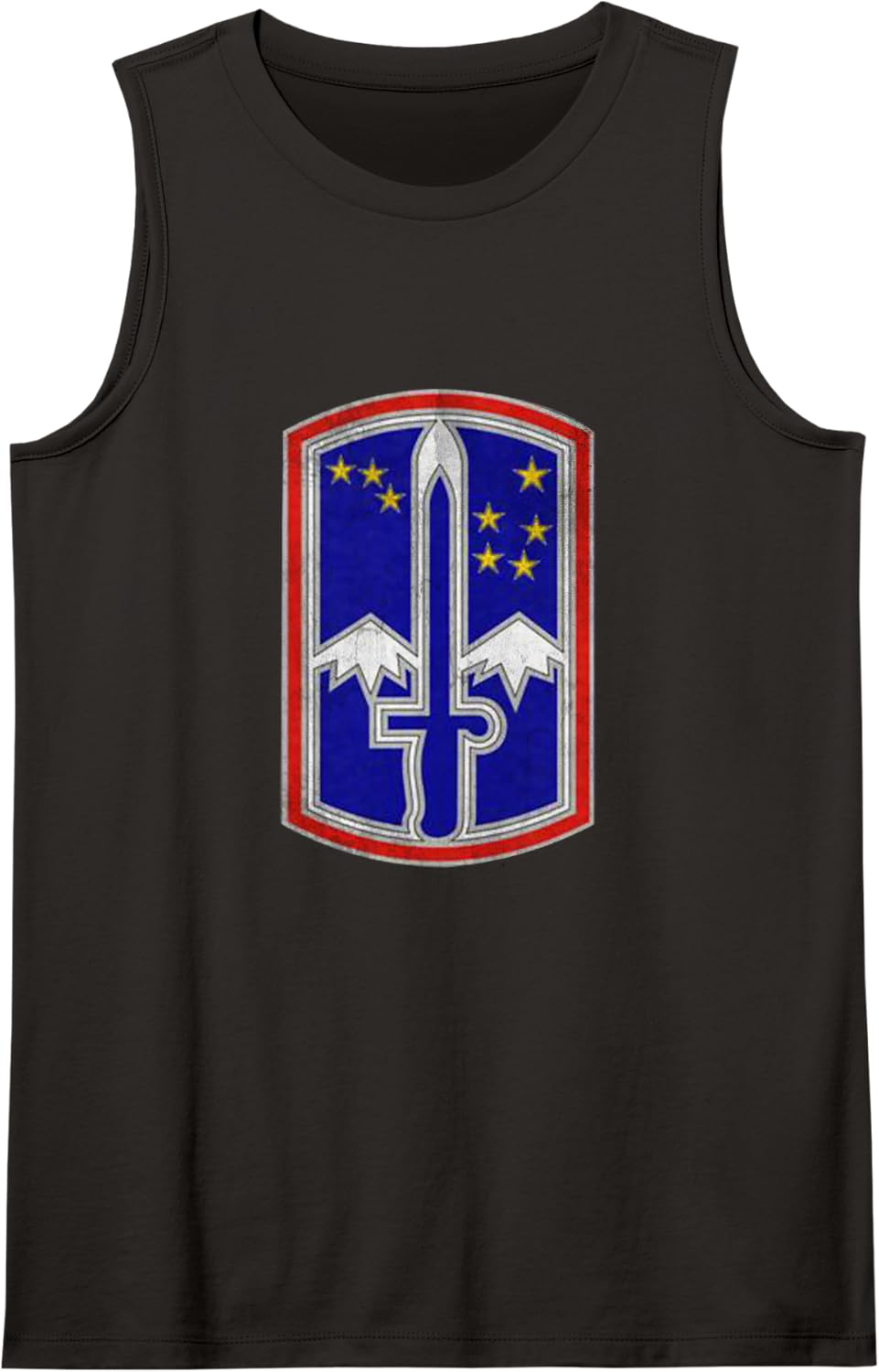 172nd Infantry Brigade Military Vintage Veteran Papa Xmas Tank Top - Black