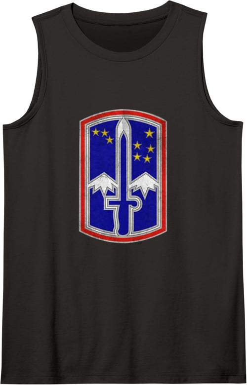172nd Infantry Brigade Military Vintage Veteran Papa Xmas Tank Top - Black