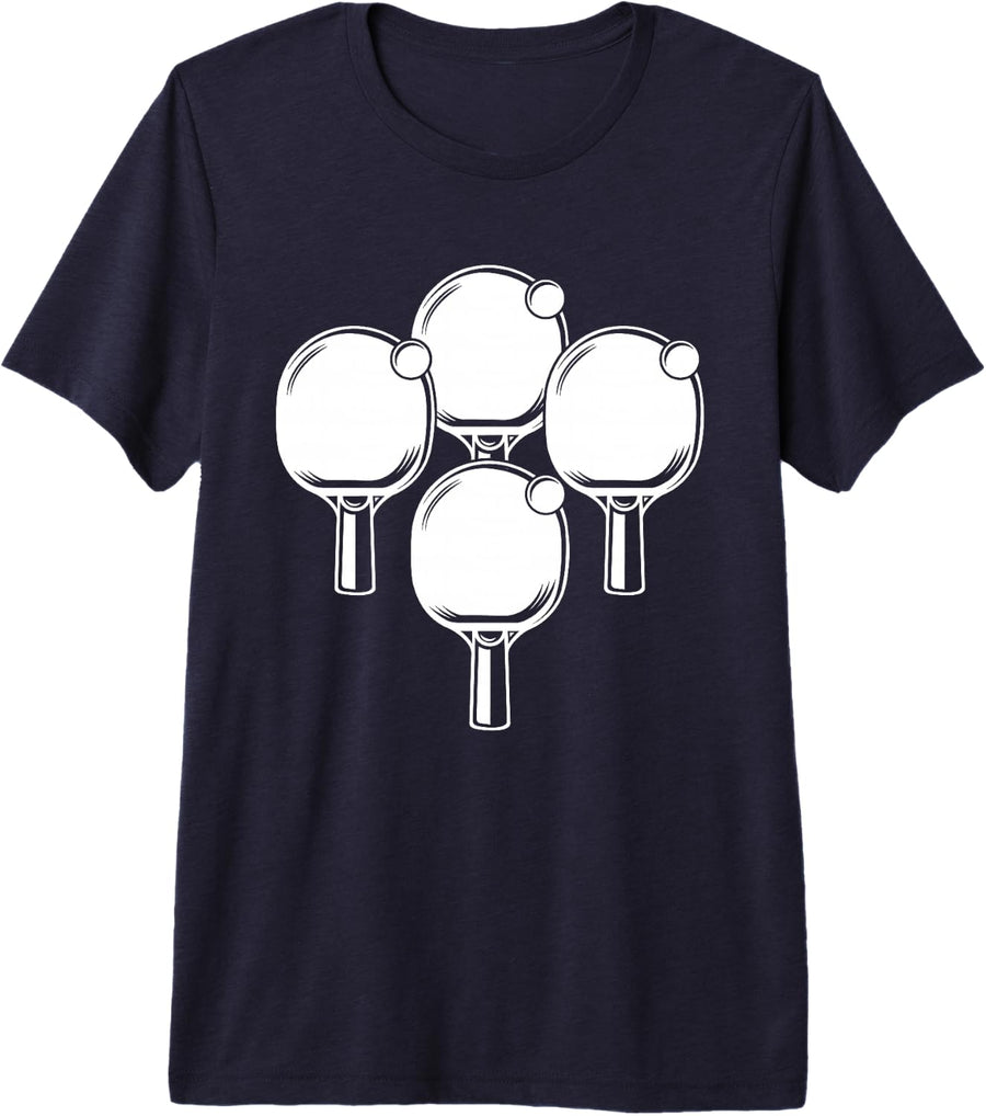 Table Tennis Vintage Retro Premium Tri-blend T-Shirt - Navy Blue