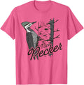 Nice Pecker Funny Woodpecker T-Shirt - Pink Heather