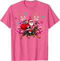 Christmas Doberman Pinscher Owners Kids Boys Girls Dog Xmas T-Shirt - Pink Heather