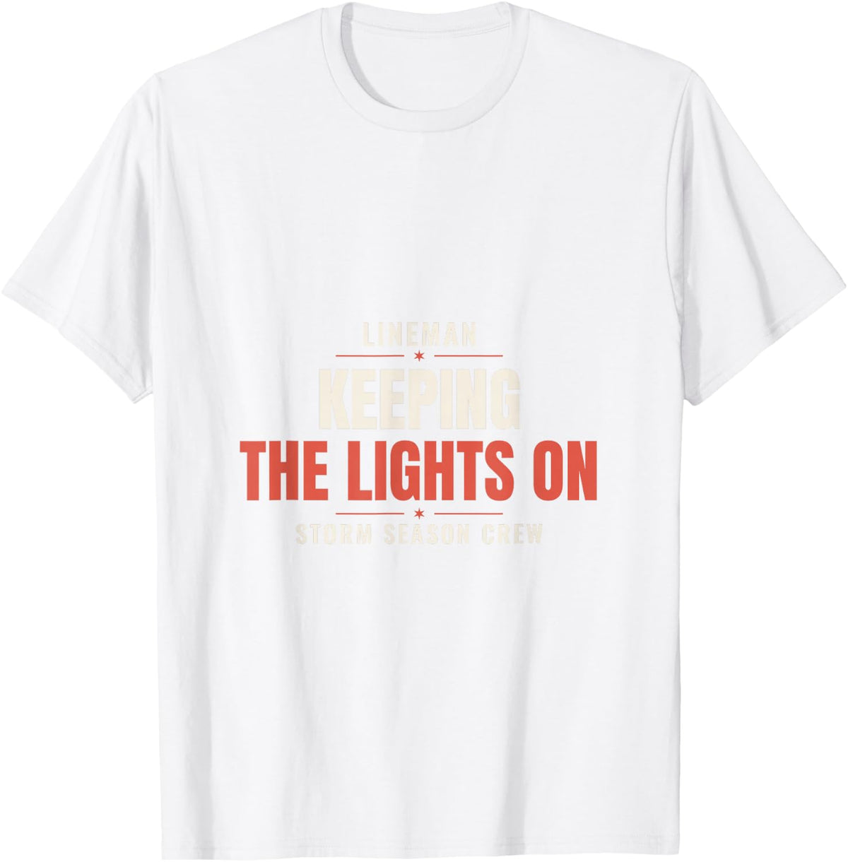 Lineman Christmas Keeping The Lights On Power Lineman Gift T-Shirt - White