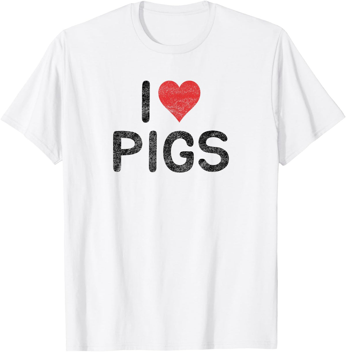I Love Pigs T-Shirt - White