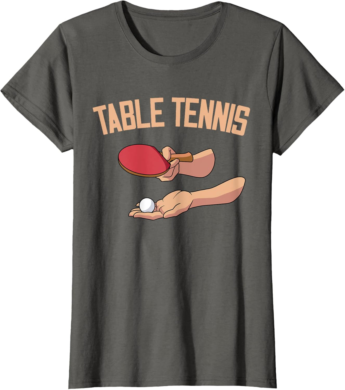 Serve Table Tennis Ball Table Tennis Player Table Tennis T-Shirt - Asphalt Grey