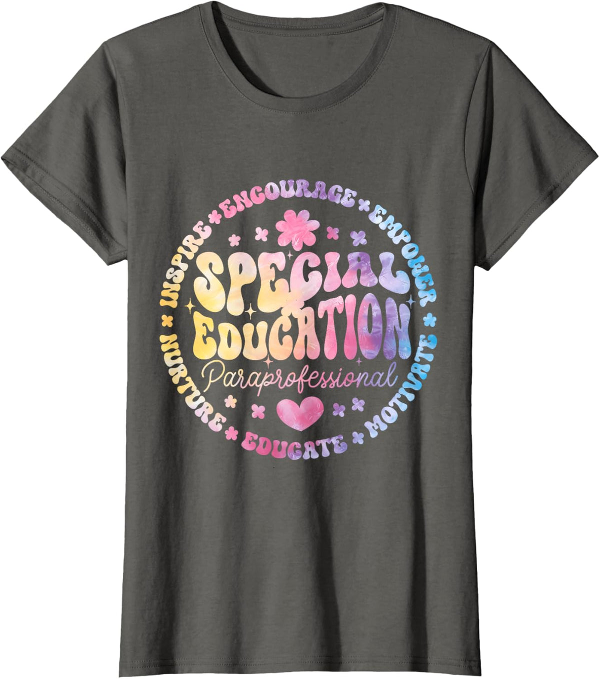 Educators Sp Ed Teacher Special Education Paraprofessional T-Shirt - Asphalt Grey