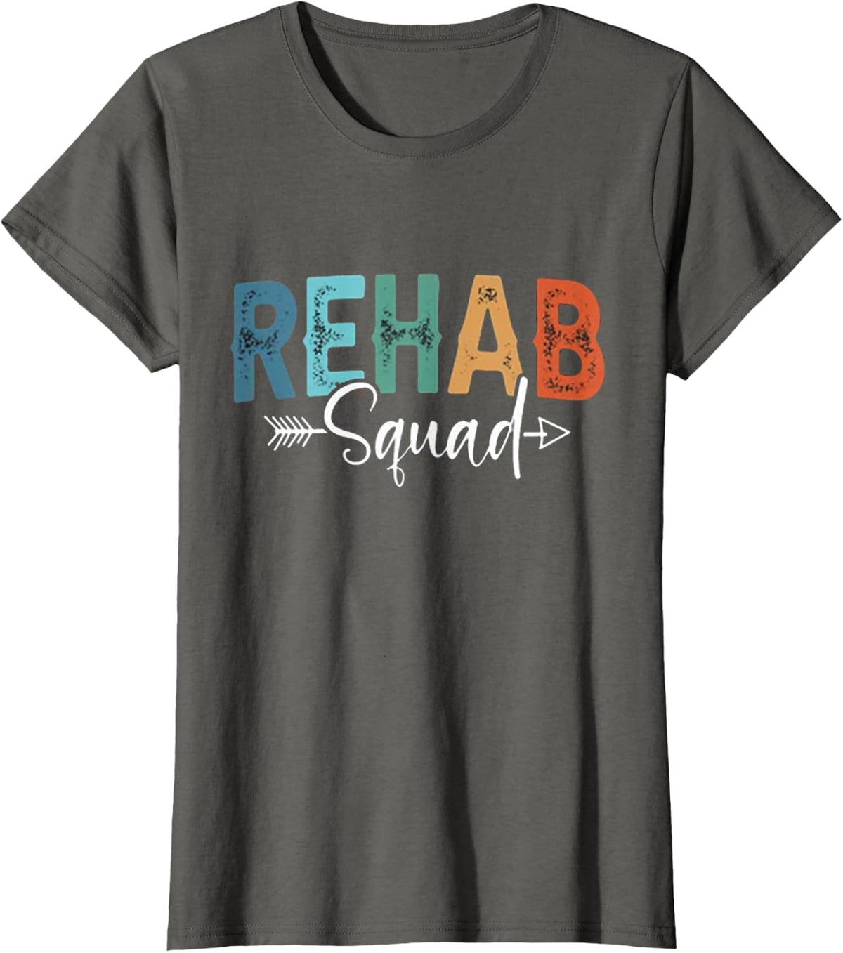 Rehab Squad: Empowering Recovery Together T-Shirt - Asphalt Grey