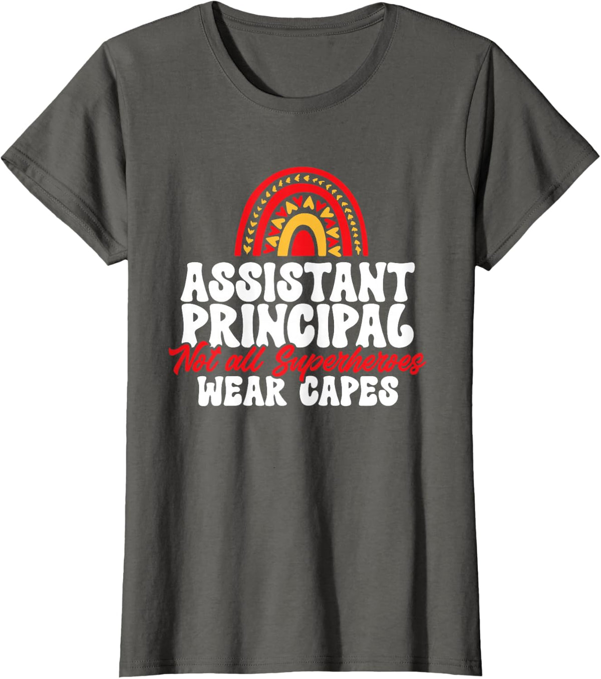 Assistant Principal School Superhero Assistant Principal T-Shirt - Asphalt Grey