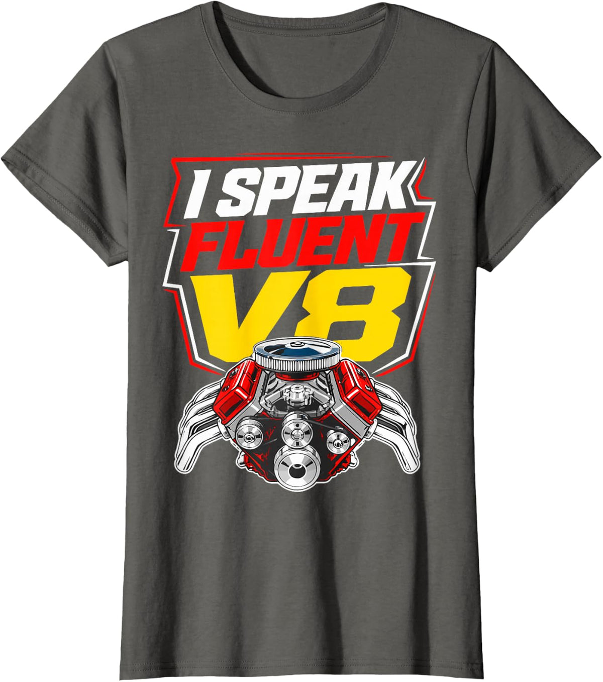 Muscle Car V8 Classic Car T-Shirt - Asphalt Grey