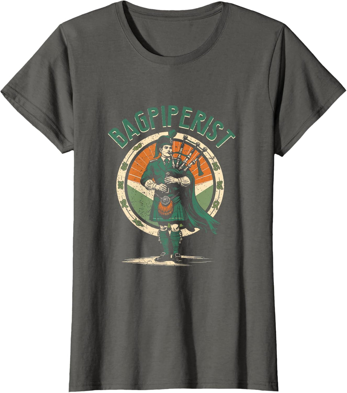 Bagpipe Bagpipes Bagpiperist T-Shirt - Asphalt Grey
