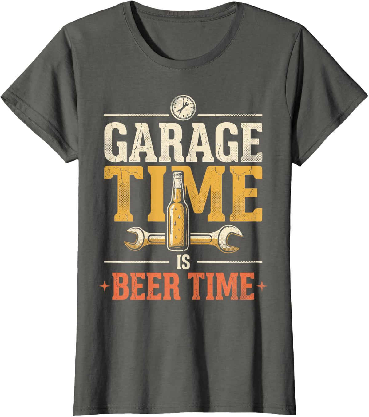 Garage Time Handyman Car Mechanic Motorcycle Garage T-Shirt - Asphalt Grey