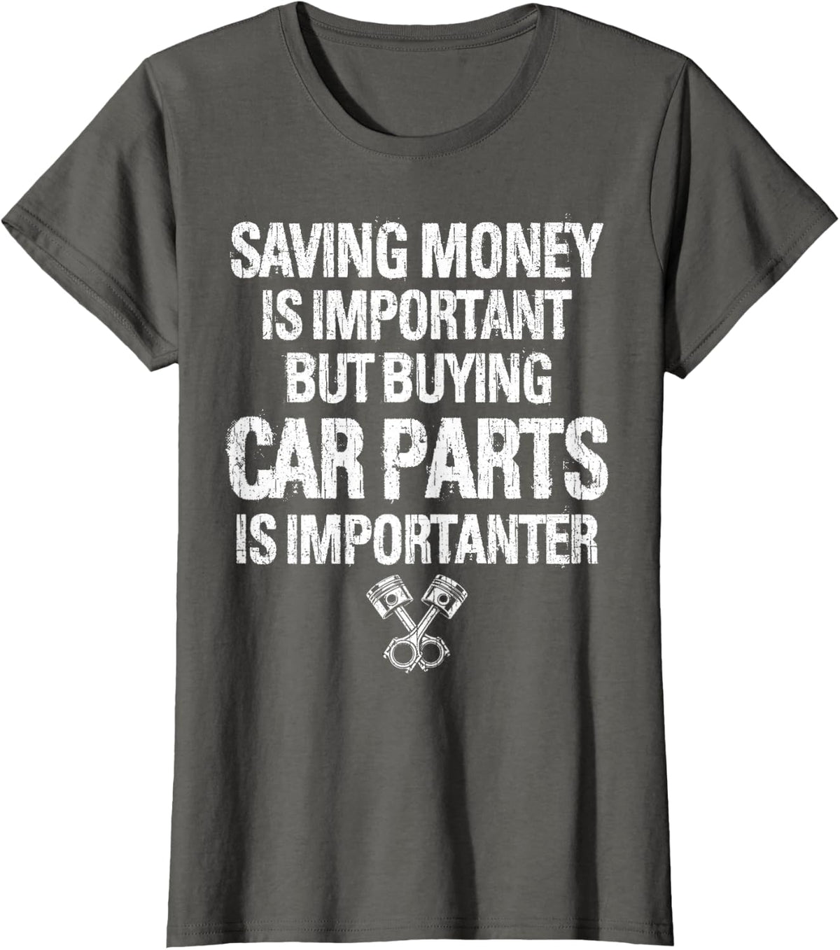 Car Parts Auto Mechanic Car Guy T-Shirt - Asphalt Grey