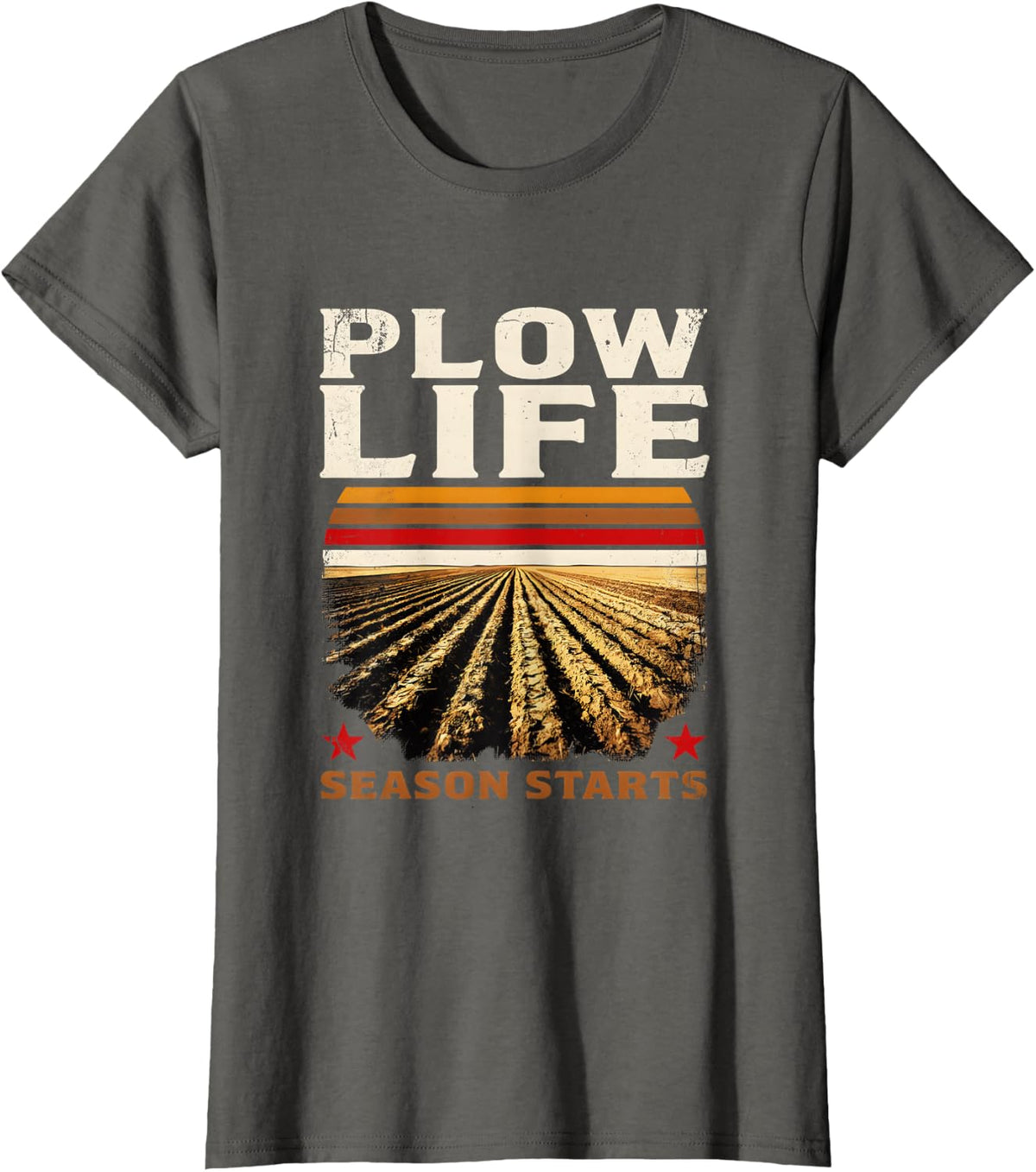Plow Life Season Starts T-Shirt - Asphalt Grey