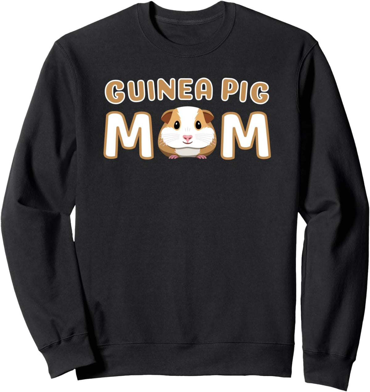 Cute Adorable Fun "Guinea Pig Mom" Sweatshirt - Adult Unisex Black