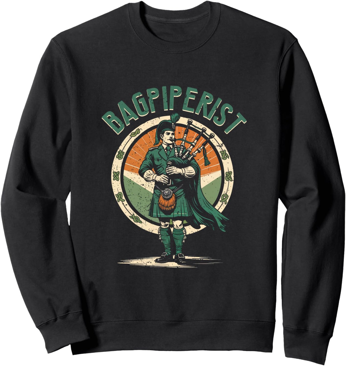 Bagpipe Bagpipes Bagpiperist Sweatshirt - Adult Unisex Black
