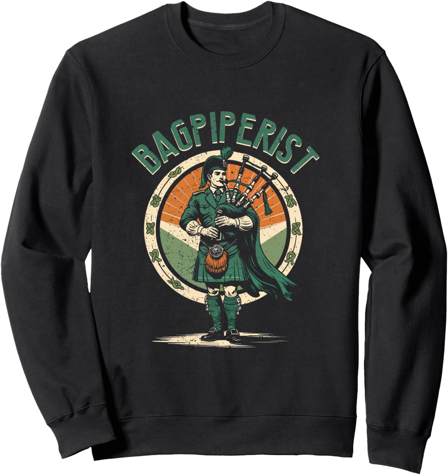 Bagpipe Bagpipes Bagpiperist Sweatshirt - Adult Unisex Black