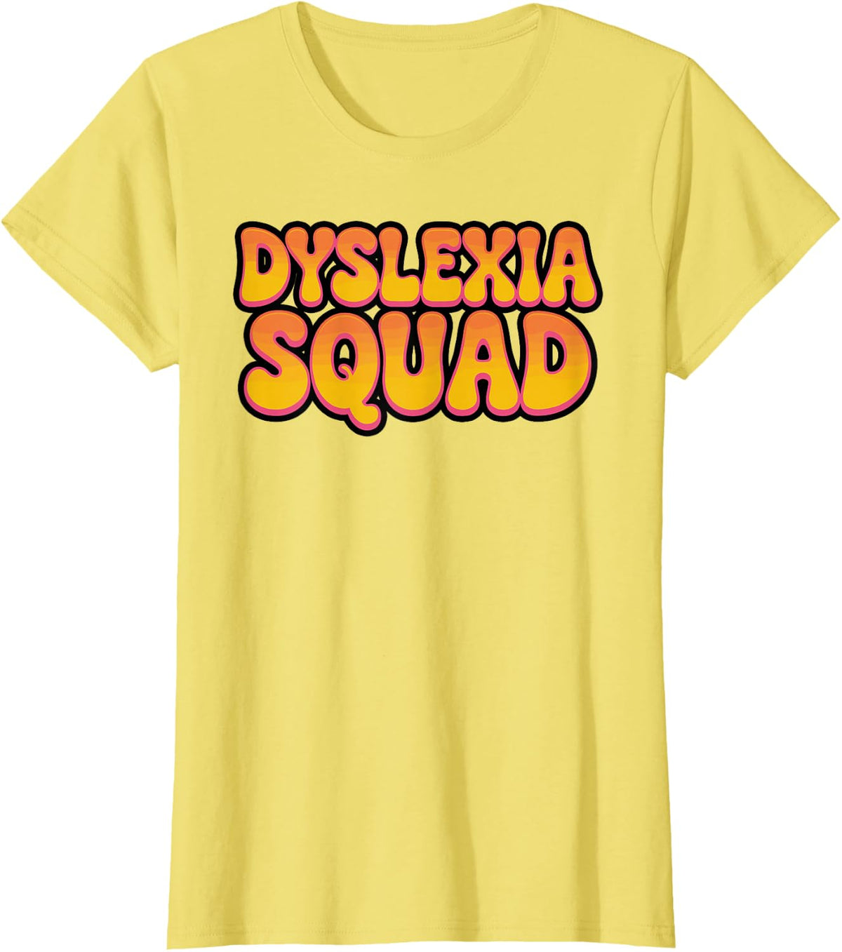 Dyslexia Squad Rainbow Awareness T-Shirt - Lemon Yellow