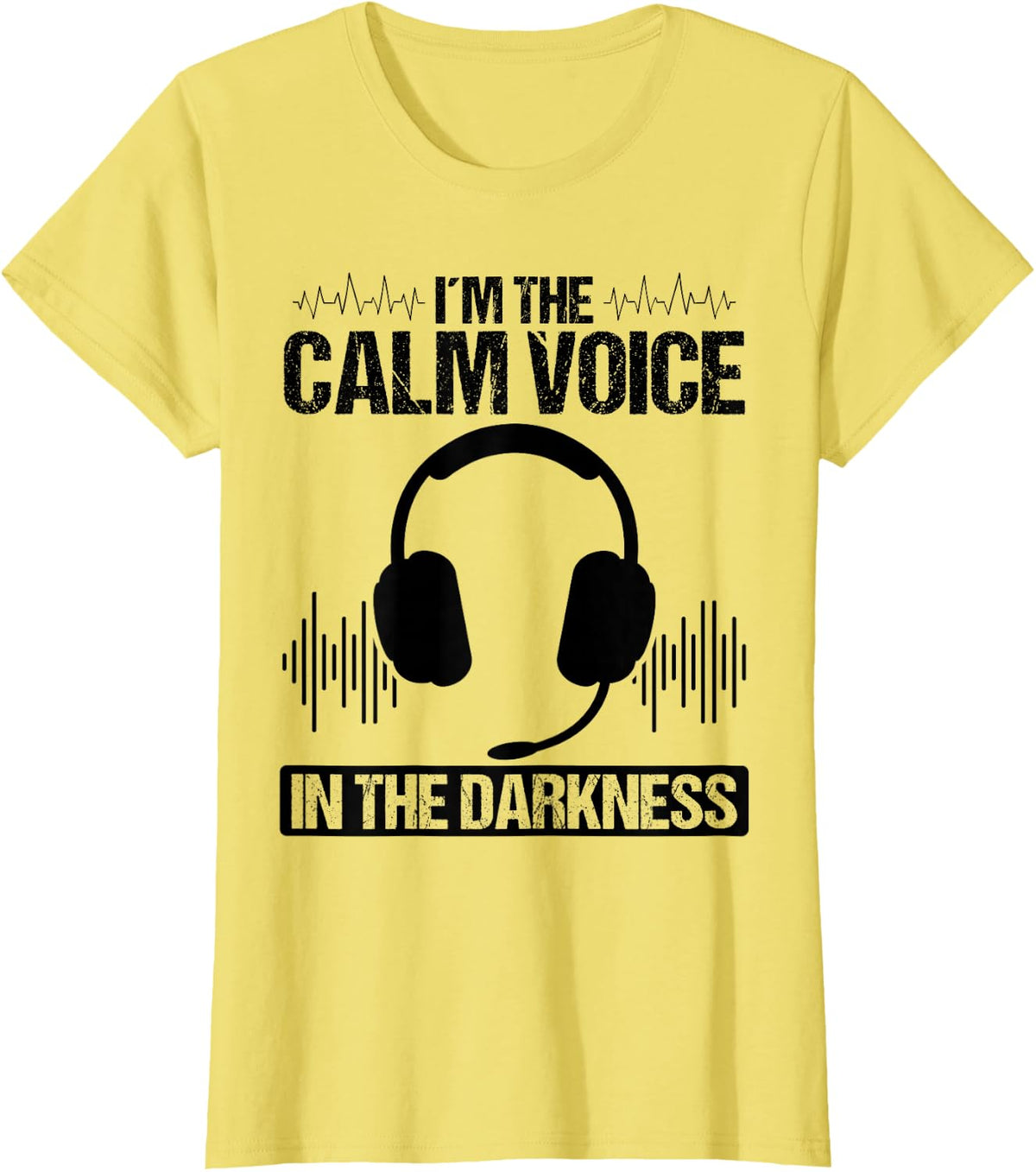 911 Dispatch Operator Dispatcher Mom Gold line Flag T-Shirt - Lemon Yellow