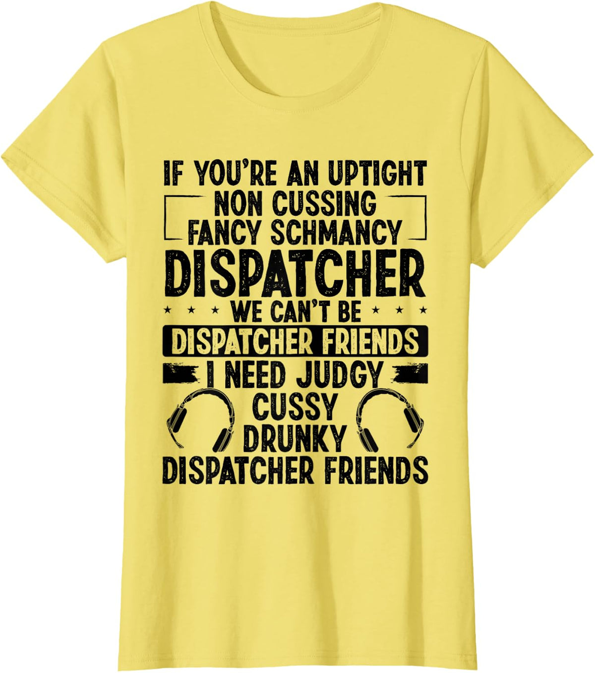 911 Dispatch Mom Thin Gold Line Dispatch Operator T-Shirt - Lemon Yellow