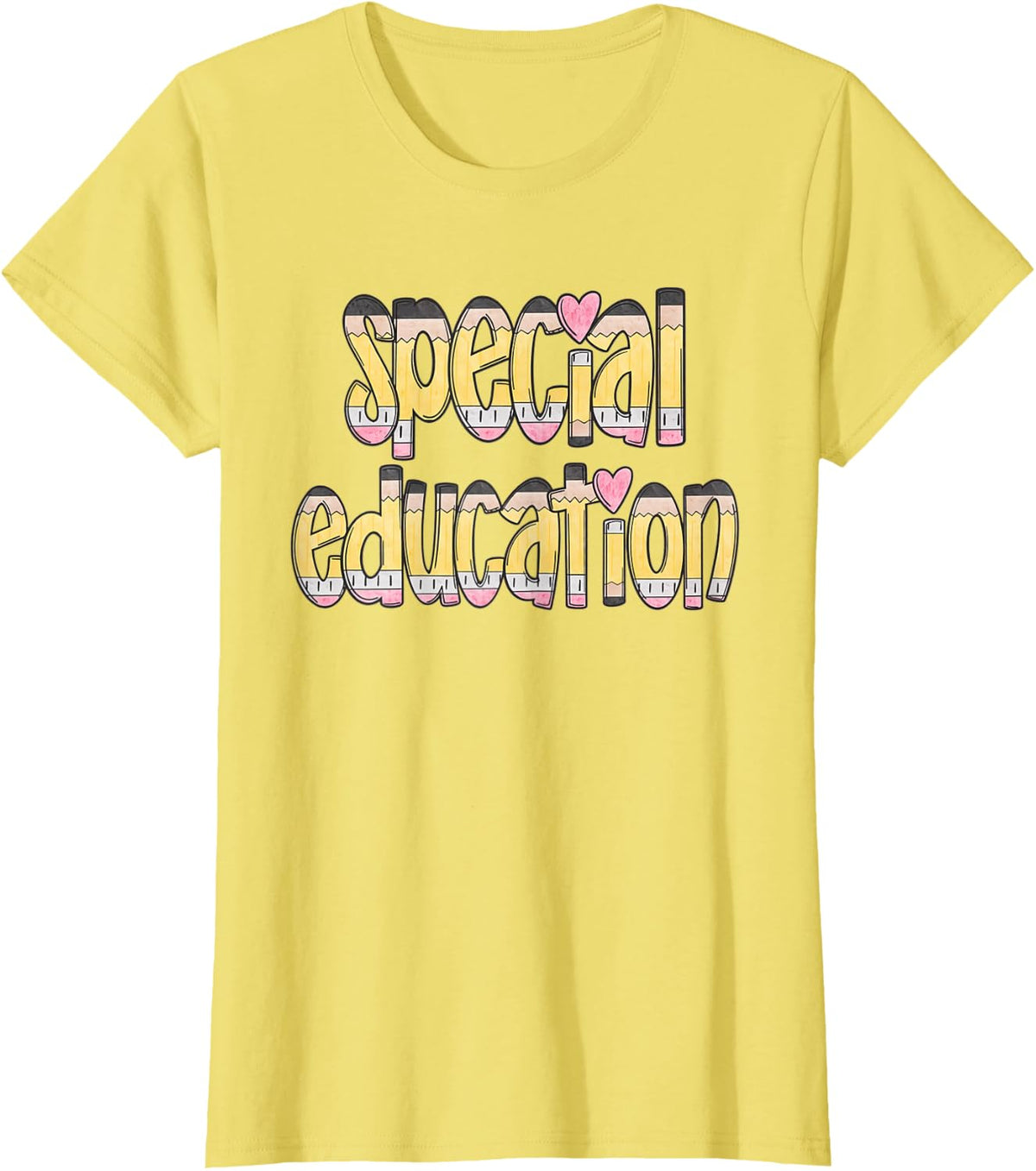 Special Education Teacher Team Pencil Back To School SPED T-Shirt - Lemon Yellow