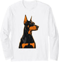 Doberman Pinscher Long Sleeve T-Shirt - Adult Unisex White