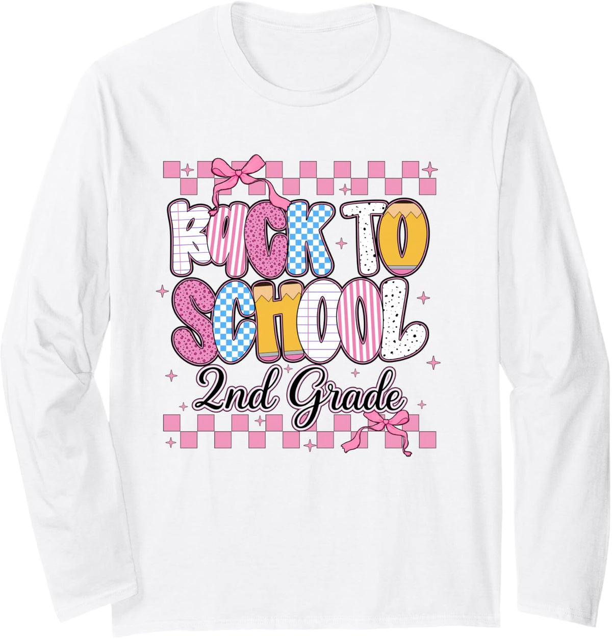 Welcome Back to School 2nd Second Grade Teachers Students Long Sleeve T-Shirt - Adult Unisex White