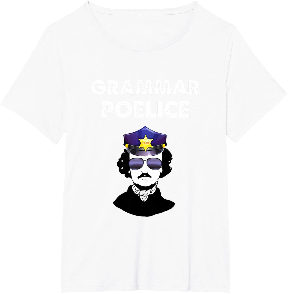 Poe Grammar French Teacher T-Shirt - White