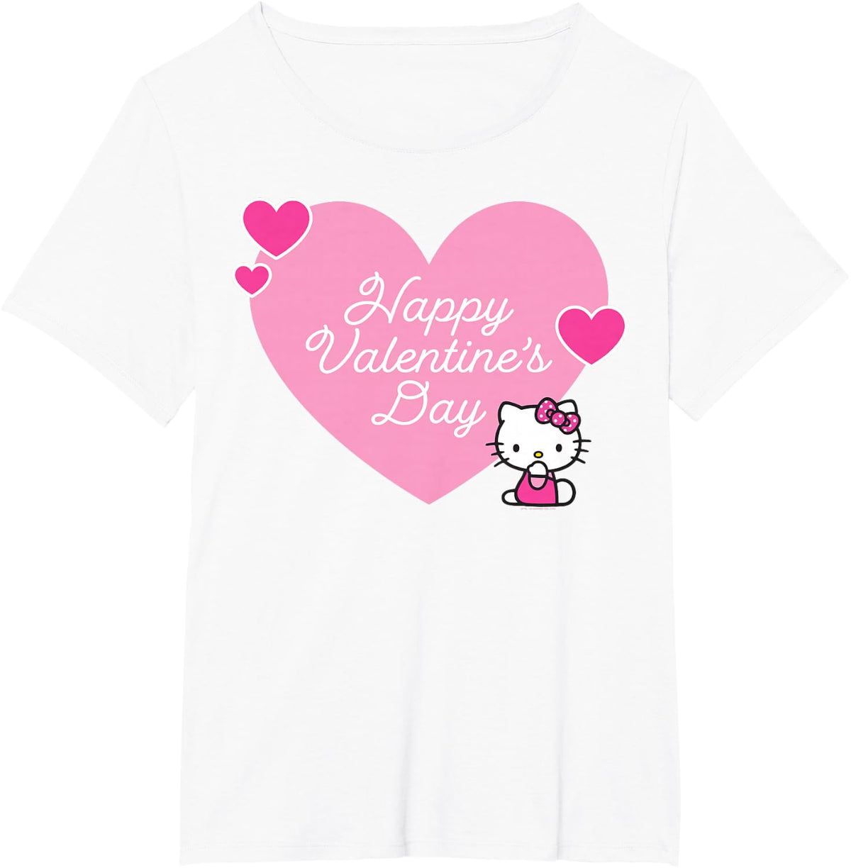 Hello Kitty Happy Valentine's Day T-Shirt Small - White