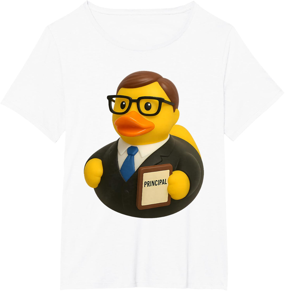 School Principal Rubber Duck Ducky Duckie T-Shirt - White