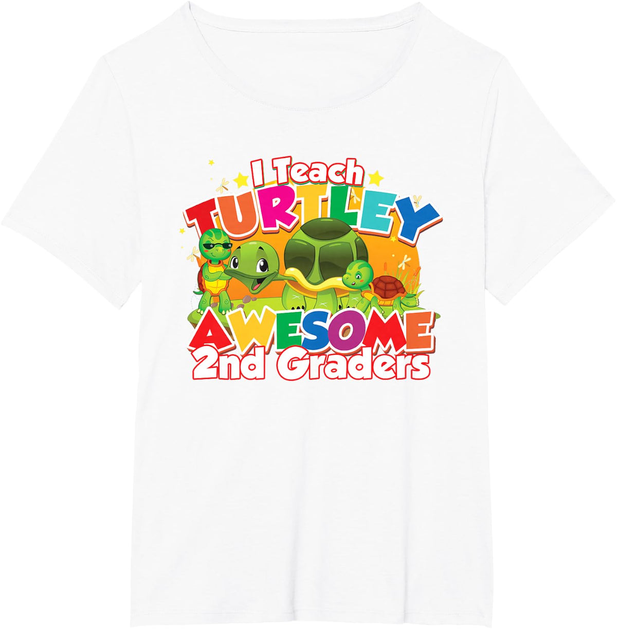 2nd Grade Teacher Turtle Turtley Awesome Back to School T-Shirt - White