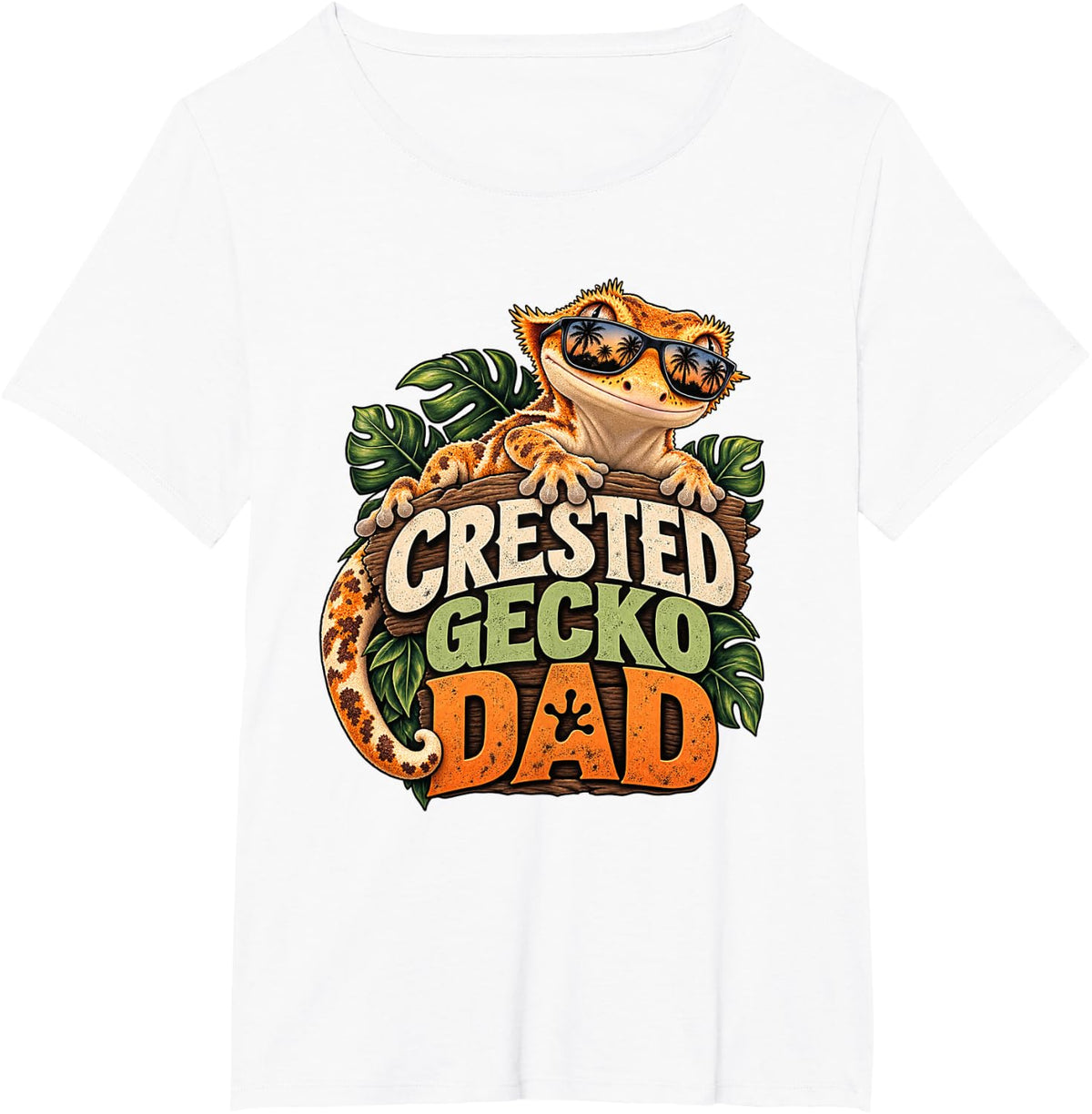 Crested Gecko Dad – Proud Reptile Father T-Shirt - White