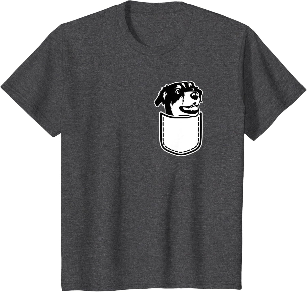 Australian Shepherd pocket T-Shirt - Dark Heather Grey