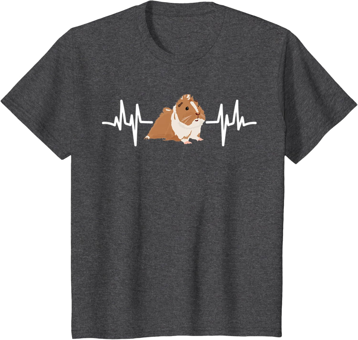 Heartbeat Guinea Pig Accessories Clothes Stuff Apparel Gift T-Shirt - Dark Heather Grey