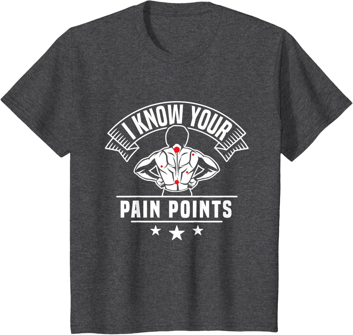 I Know Your Pain Points Back Expert T-Shirt - Dark Heather Grey