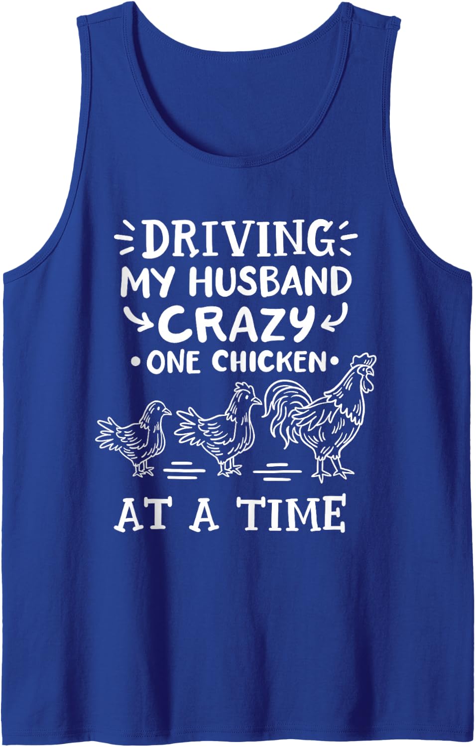 Crazy Chicken Lady Funny Chicken Tank Top - Royal Blue