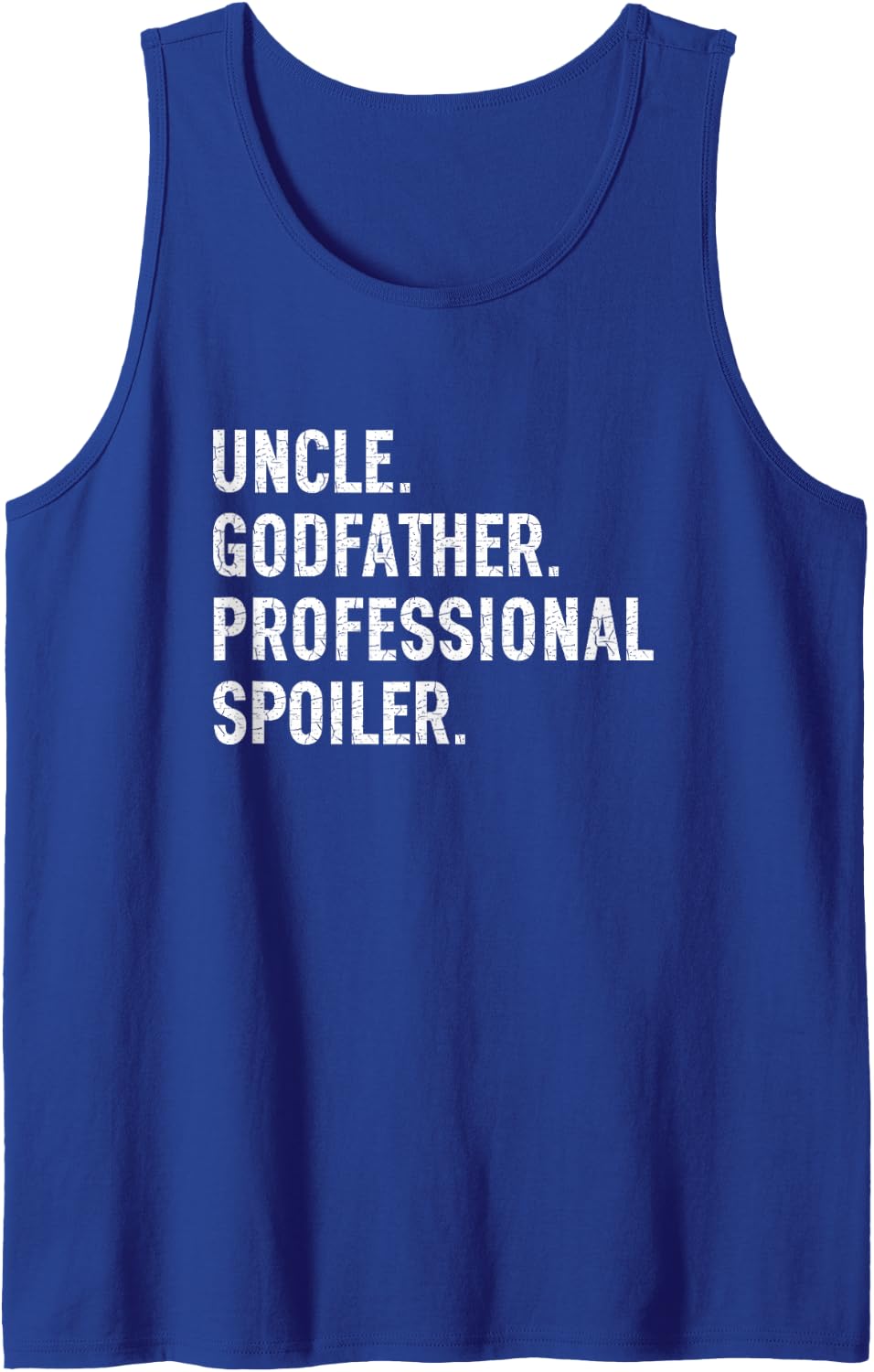 Men's Uncle Godfather Professional Spoiler Sleeveless Tank Top - Royal Blue