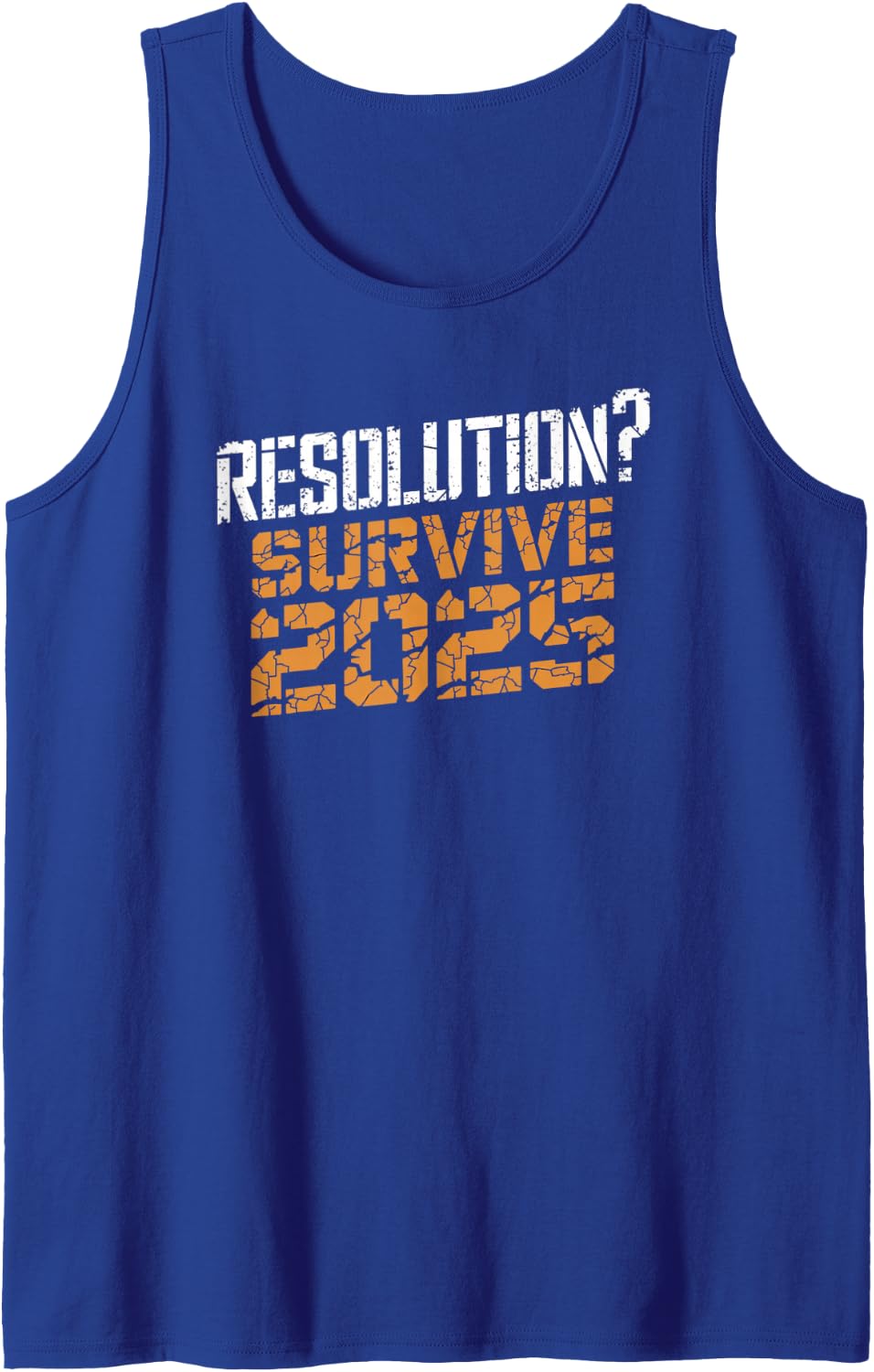 2025 Survival Resolution Humor Funny New Year Sleeveless Tank Top - Royal Blue