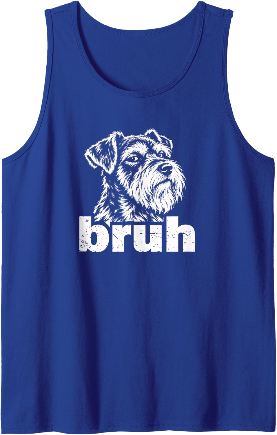 Mens Womens Moms Bro Bruh Miniature Schnauzer Dog Lover Sleeveless Tank Top - Royal Blue