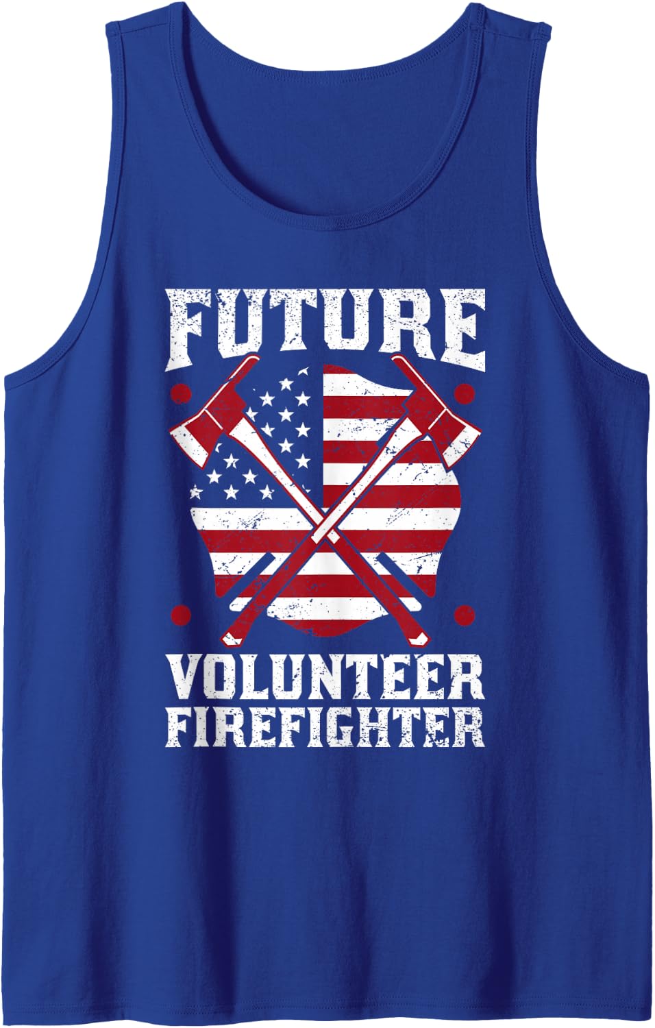 Future Volunteer Firefighter Sleeveless Tank Top - Royal Blue