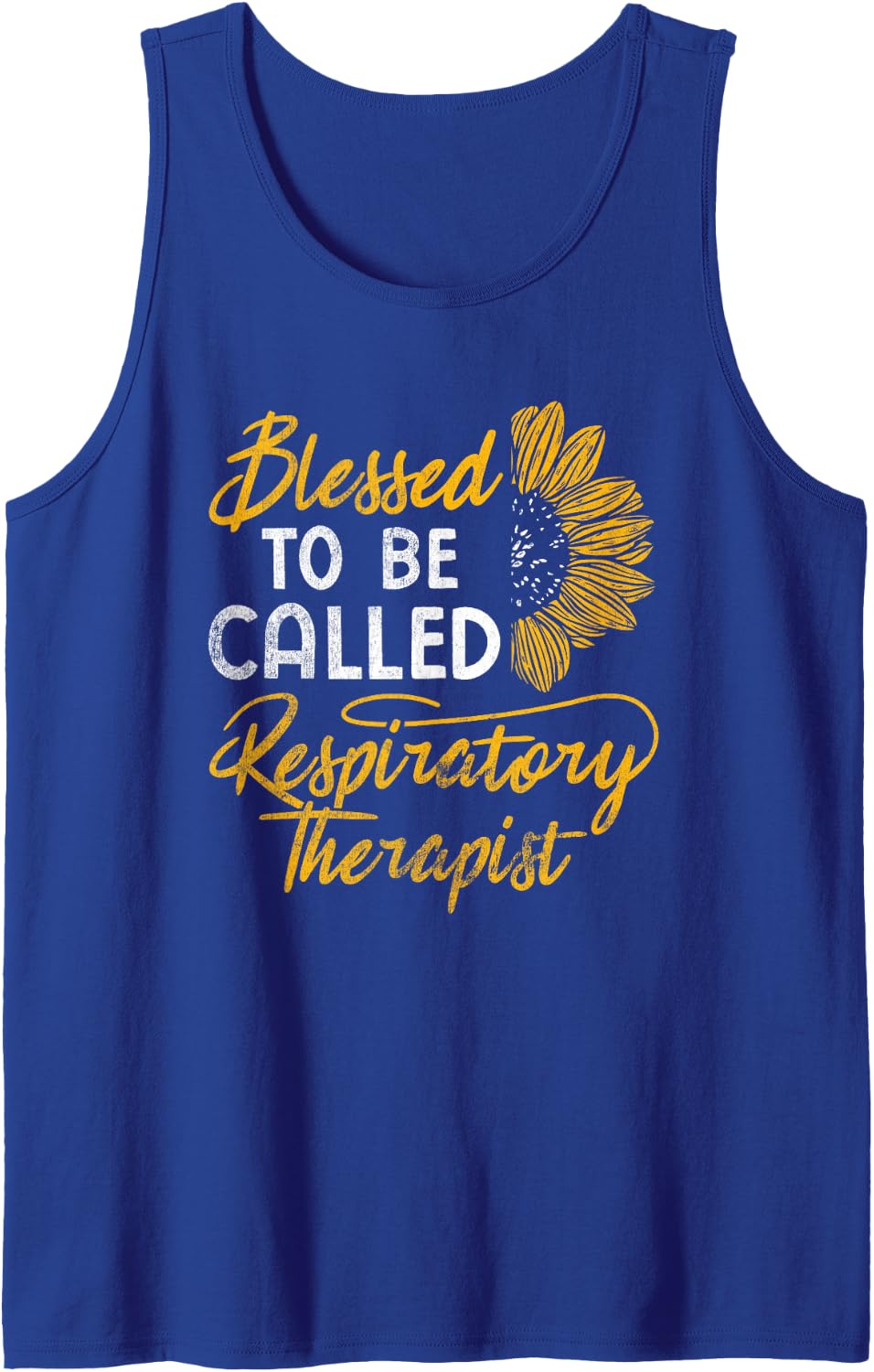 Blessed to be Called a Respiratory Therapist Sleeveless Tank Top - Royal Blue