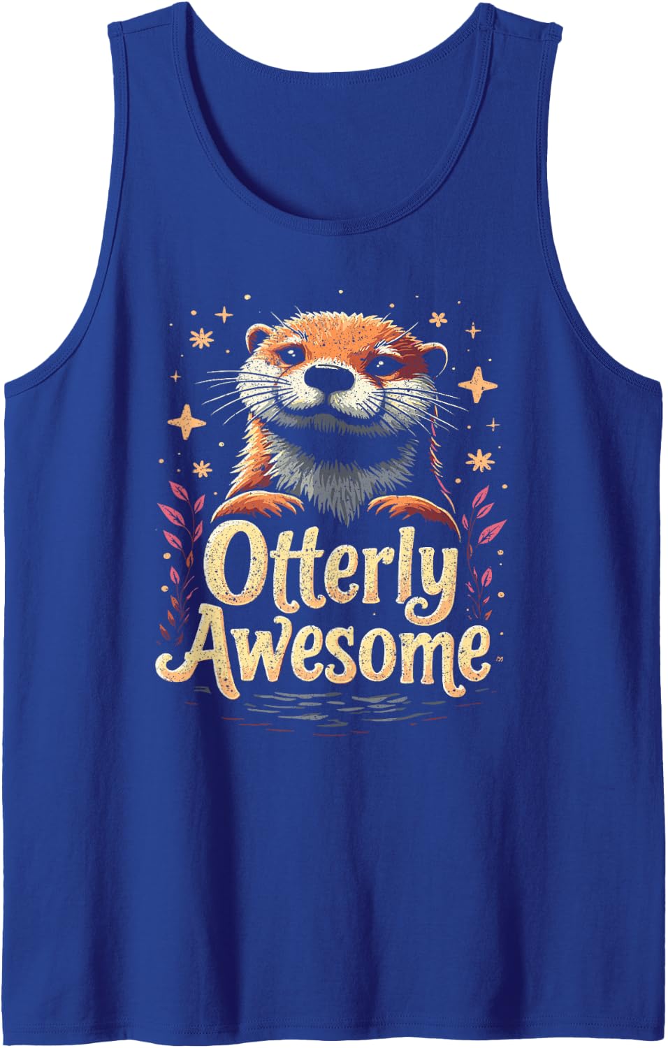 Otter Otterly Awesome Sleeveless Tank Top - Royal Blue