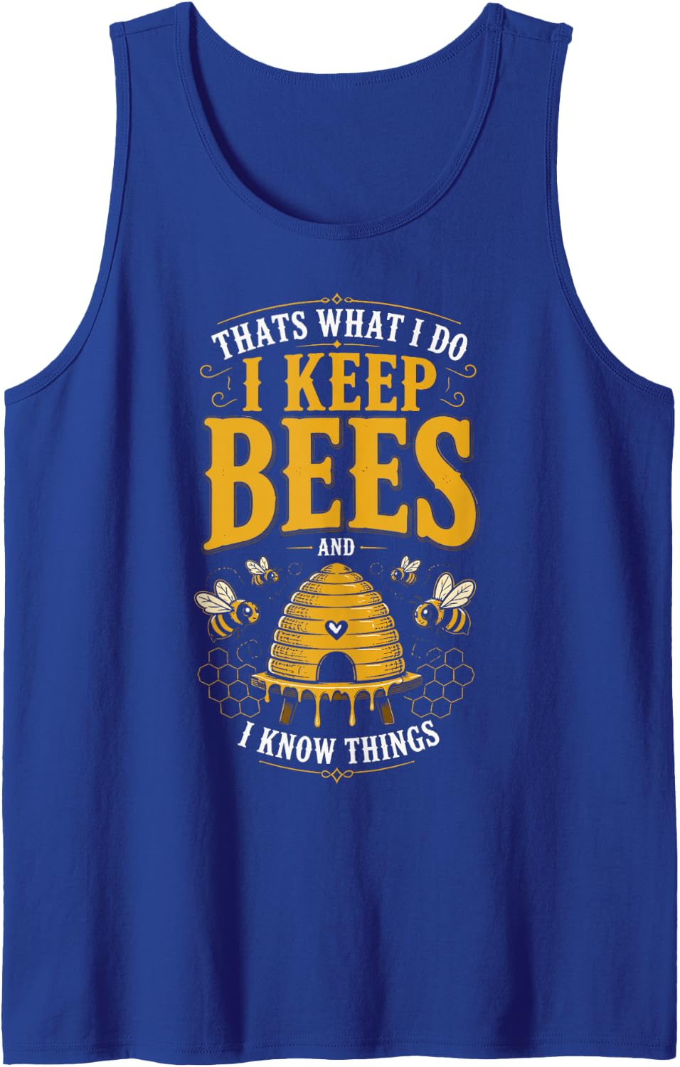 Honey Beekeeping Bees Funny Beekeeper Sleeveless Tank Top - Royal Blue