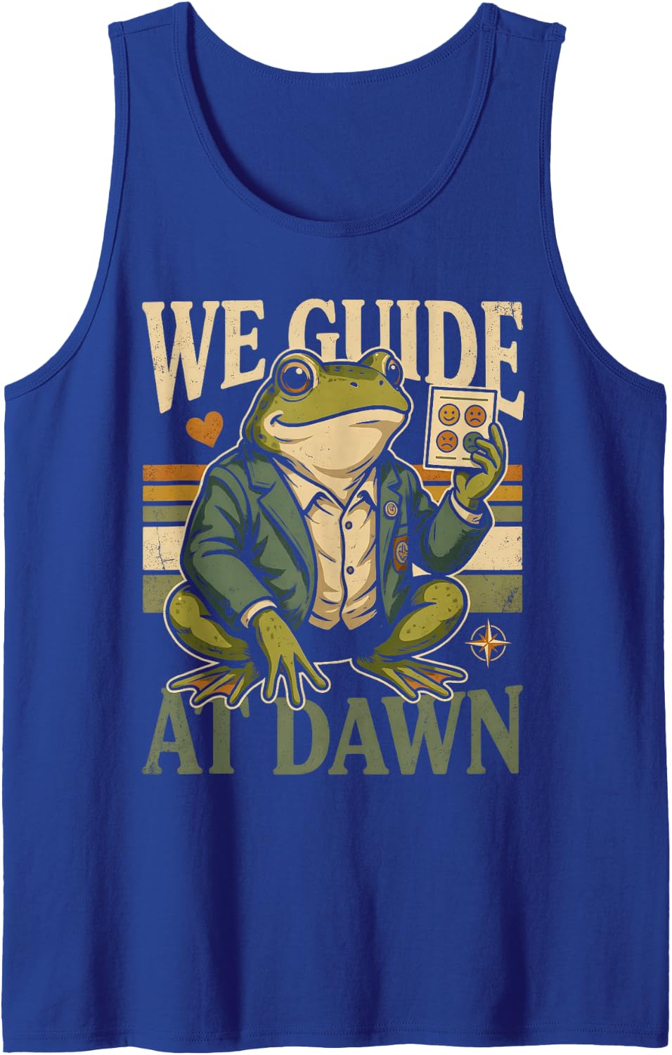 We Guide At Dawn Frog Therapist Tank Top - Royal Blue