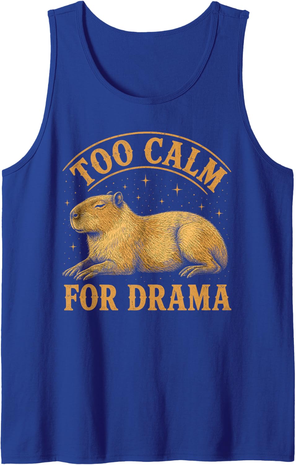 Capybara to Calm for Drama Sleeveless Tank Top - Royal Blue