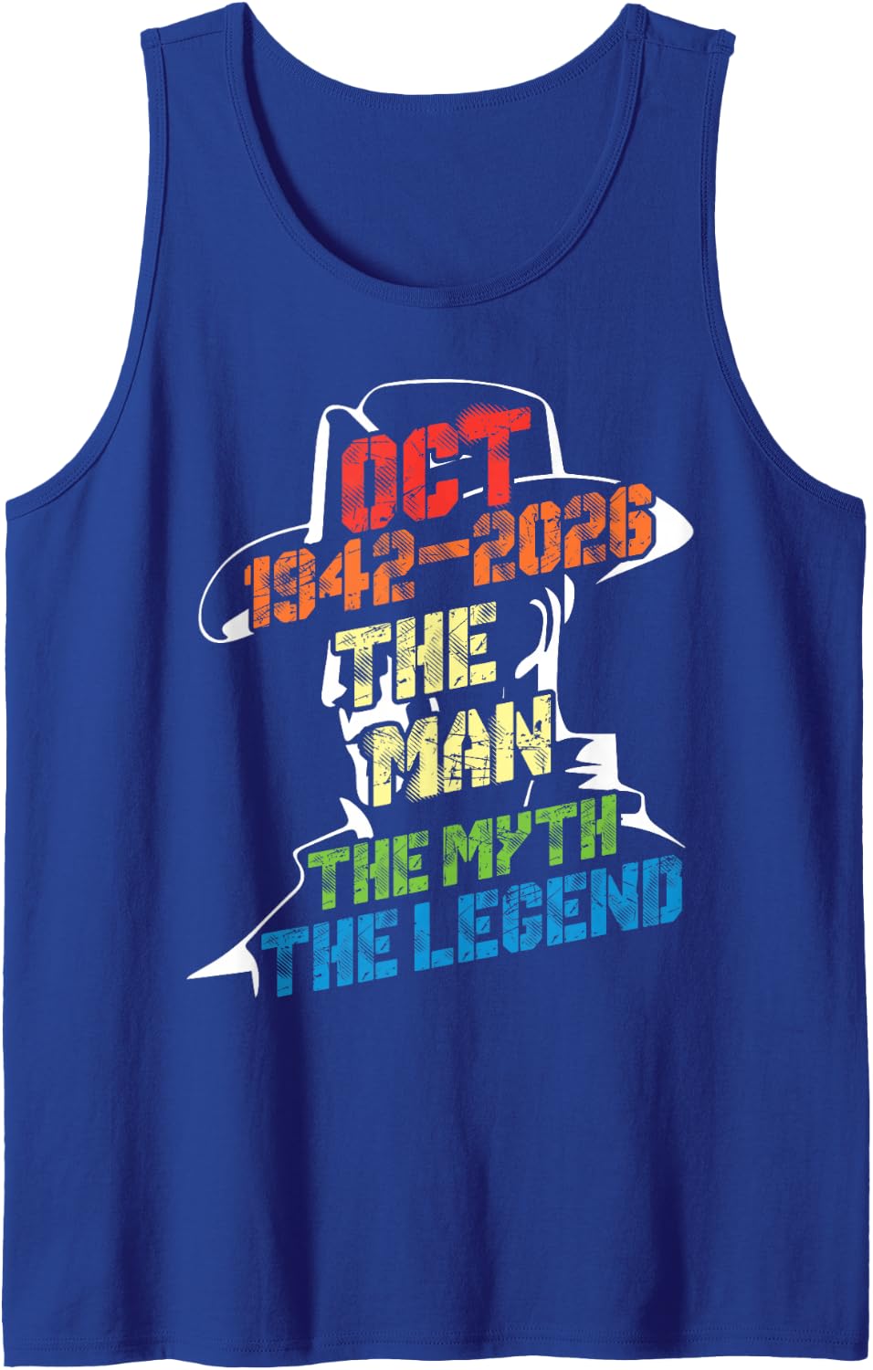 October 1942 2026 The Man The Myth The Legend 84 Years Old Tank Top - Royal Blue