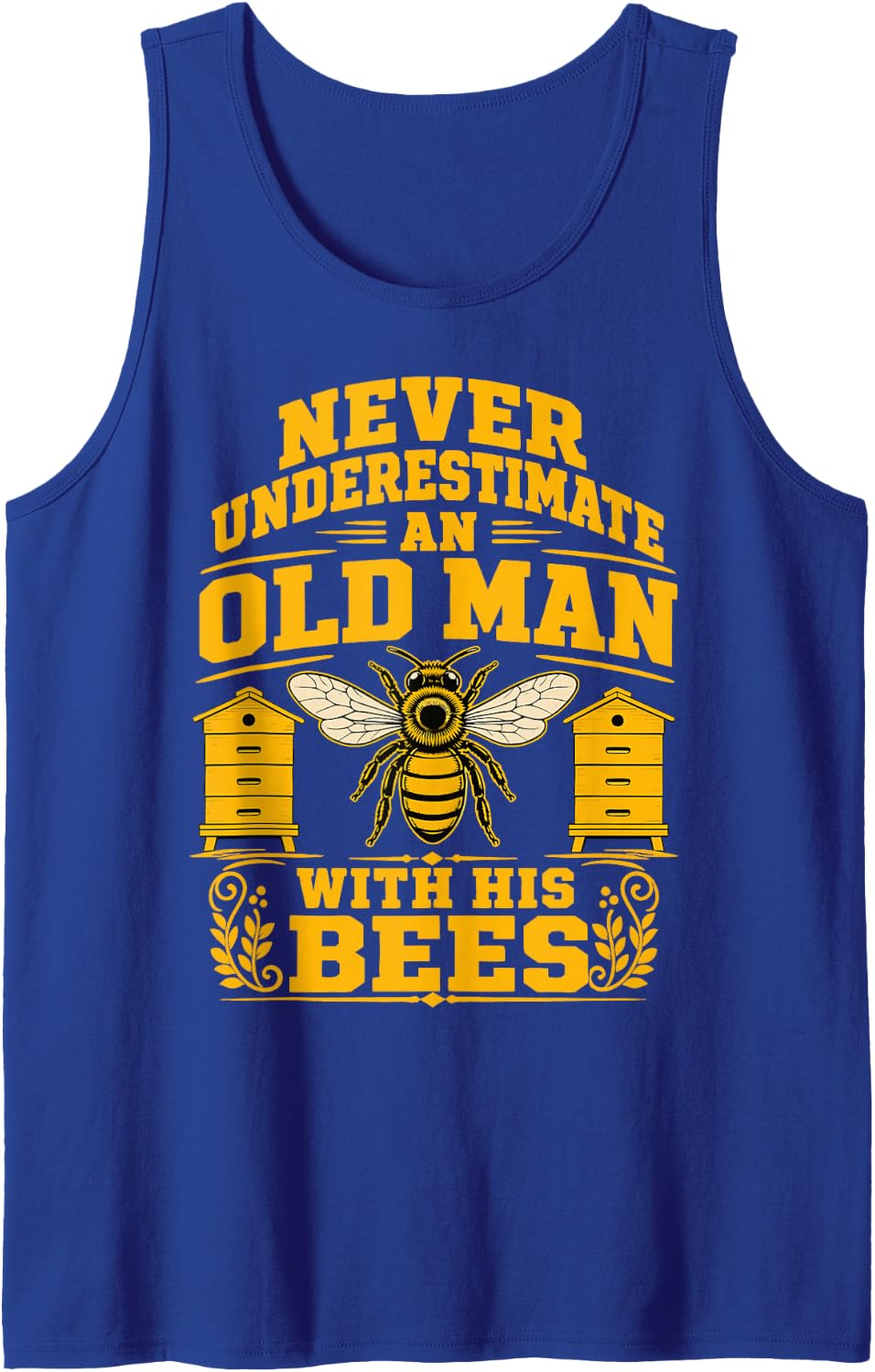 Dad Beekeeper Grandpa Apiary Bee Man Beekeeping Sleeveless Tank Top - Royal Blue