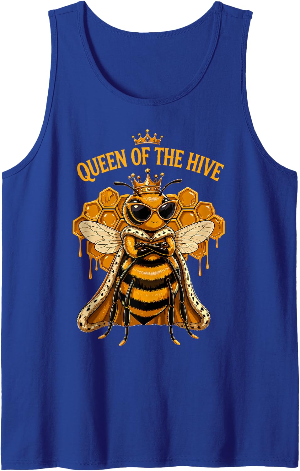 Queen Bee Honey Beekeeping Women Bees Beekeeper Sleeveless Tank Top - Royal Blue